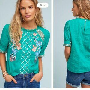 Anthropologie Maeve Perennial Blouse NWT Size 2